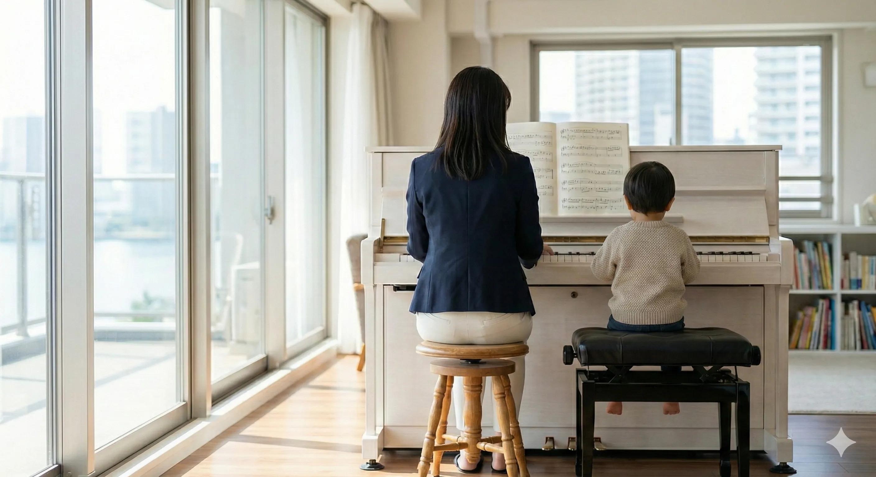 有明エリアでの子供のピアノレッスン風景