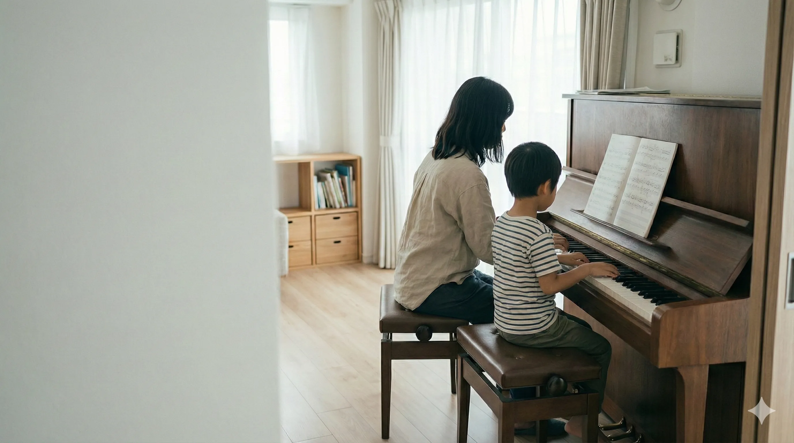 菊川エリアの子供のピアノレッスン風景