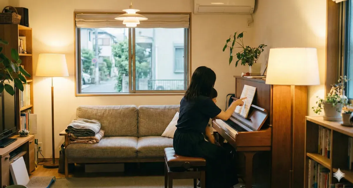 門前仲町の温かい家庭での子供のピアノレッスン
